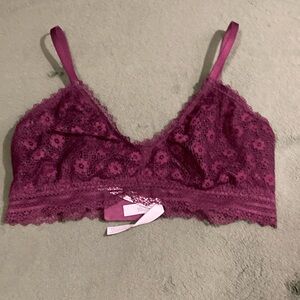 Victoria's Secret Purple Lace Longline Bralette